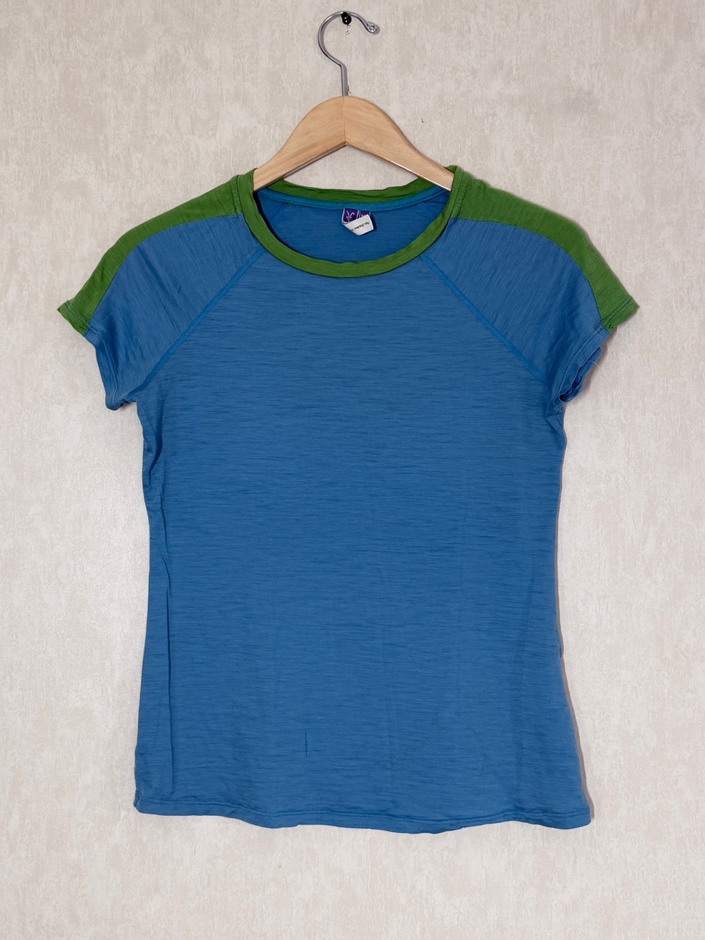 iBex Women’s Merino Wool Shortsleeve Top Shirt in Blue Green M